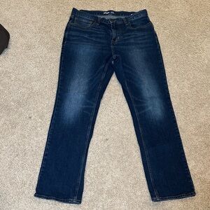 Old Navy Men's Straight Jeans in Dark Blue